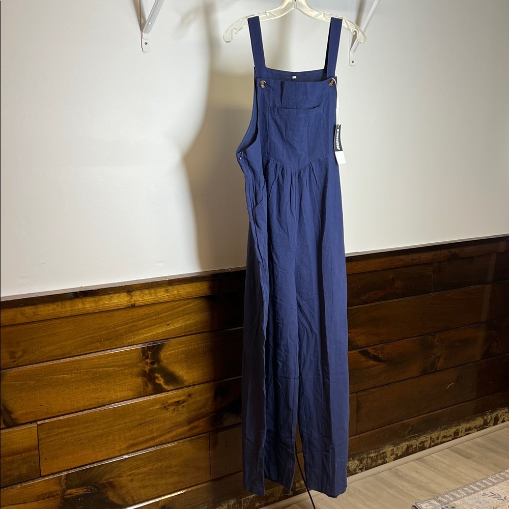 NWT Amazon Lightweight Navy Blue Overalls- XL